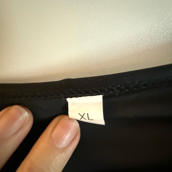 black high-waisted swimsuit bottoms with drawstring sides, xl - Picture 5 of 5